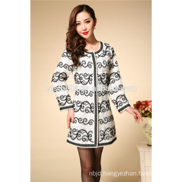 2016 Women's long sleeve coat female ethnic outwear casual embroidery Coat Dress